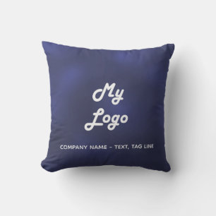 Navy blue white business logo elegant pool cushion