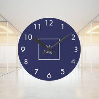 Navy blue white business logo