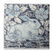 Navy Blue White Decor Rabbit, Garden Flowers Snail