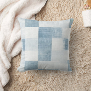 Navy Blue White Denim Jean Stripes   Cushion