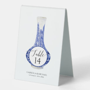 Navy Blue White Ginger Jar China Vase Wedding