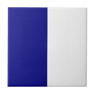 Navy Blue & White High School Colours Team Design Tile