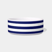 Navy Blue White Horiz Preppy Stripe #3 Monogram