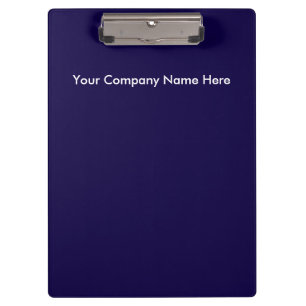 Navy Blue White Logo Pro clipboard