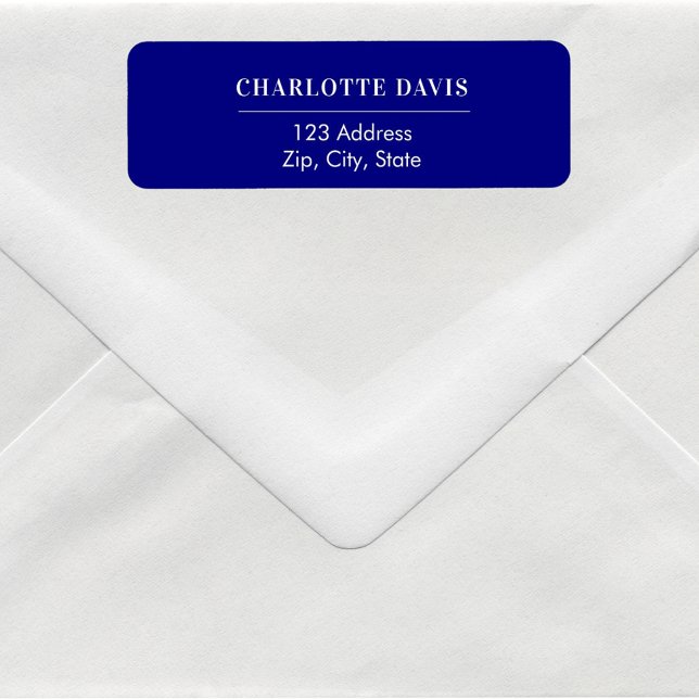 Navy blue white return address  (Creator Uploaded)