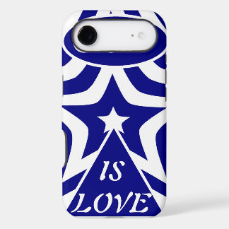 Navy Blue & White Star Classic Faith "God Is Love"