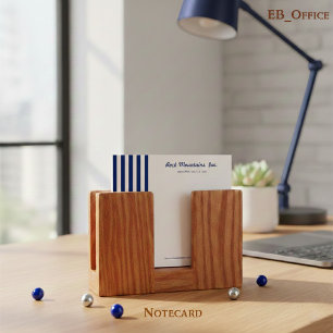 Navy Blue White Stripes Boutique Professional  Card