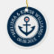 Navy-Blue & White Wedding Nautical Boat Anchor