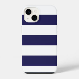 Navy Blue Wide Stripe iPhone Case