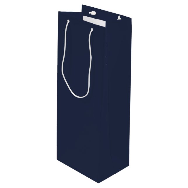 Navy Blue Wine Gift Bag (Front Angled)