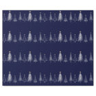 Navy Blue Winter Christmas Pine Trees Pattern  