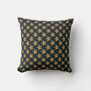 Navy Blue with Gold Stars Cushion