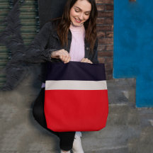 Navy Blue With Red