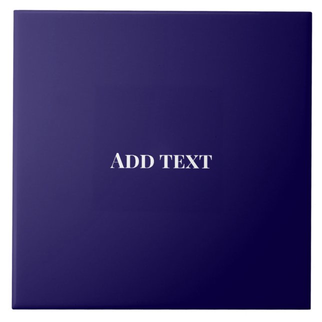 Navy blue with white script TEMPLATE Tile (Front)