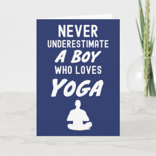 Navy Blue Yoga Cards For Boys