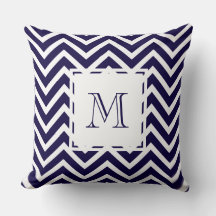 Navy blue Zigzag graphic chevron monogram