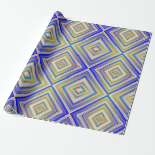 Navy Blues Alternative Diamond Pattern Wrapping Paper