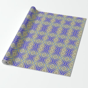 Navy Blues Alternative Diamond Pattern Wrapping Paper