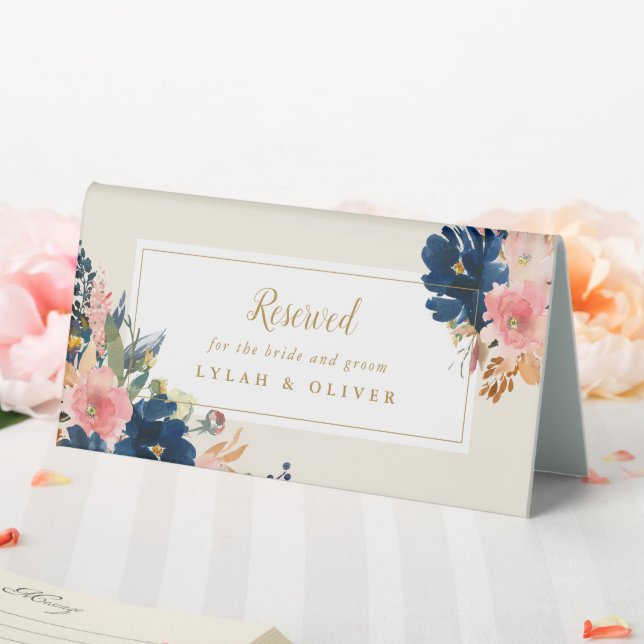 Navy Blush & Gold | Reserved for Bride & Groom (In SItu (Wedding))