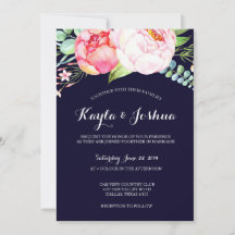 Navy Blush Invitation