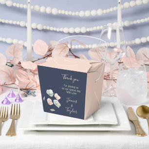 ~Navy, Blush, Sage Wedding Takeaway Favour Box