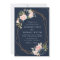 Navy & blush watercolor floral geometric wedding