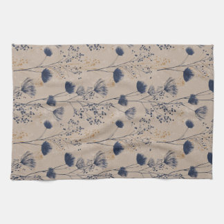 Navy Botanical Wildflower Kitchen Towels