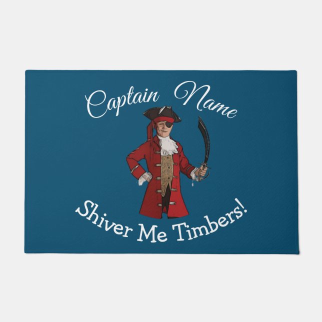 Navy Boy Pirate Doormat (Front)