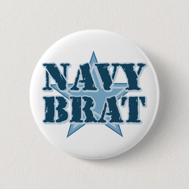 Navy Brat 6 Cm Round Badge (Front)