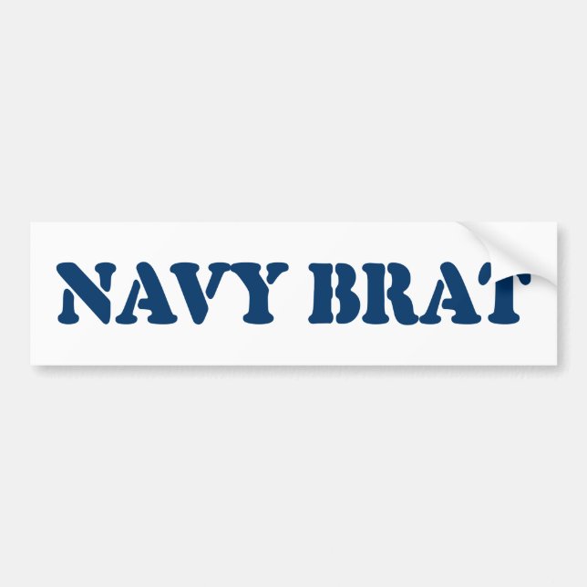 NAVY BRAT BUMPER STICKER (Front)