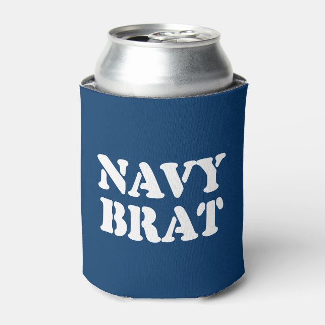NAVY BRAT CAN COOLER (Can Front)
