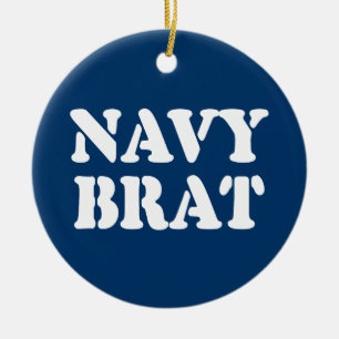 NAVY BRAT CERAMIC TREE DECORATION