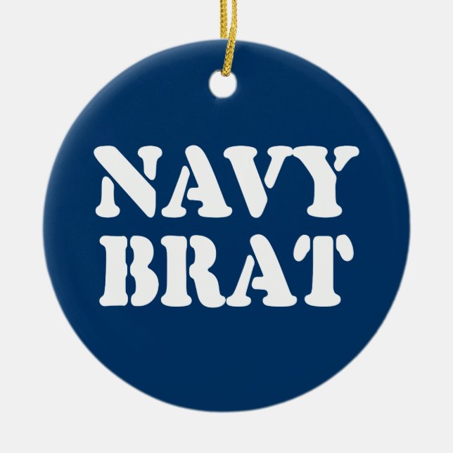 NAVY BRAT CERAMIC TREE DECORATION (Front)