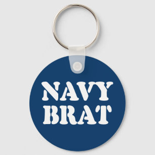 NAVY BRAT KEY RING
