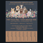 Navy Brown Breeds Dog Walker Budget Tickets Flyer<br><div class="desc">Navy Brown Breeds Dog Walker Budget Tickets</div>