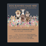Navy Brown Dog Sitting Service Pet groom Flyer<br><div class="desc">Navy Brown Dog Sitting Service Pet groom Flyer</div>