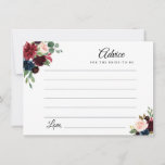 navy, burgundy and blush floral advice card<br><div class="desc">A simple floral design with beautiful burgundy,  navy blue and blush pink watercolor flowers. Feel free to change the colours and text details.</div>