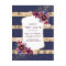 Navy Burgundy and Gold Floral Save the Date