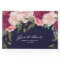 navy burgundy floral wedding guest book elegant