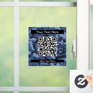 Navy Camo, Blue Camouflage, Military, Army Window Cling