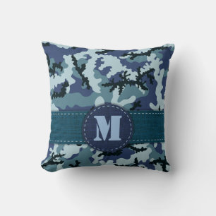 Navy camouflage cushion