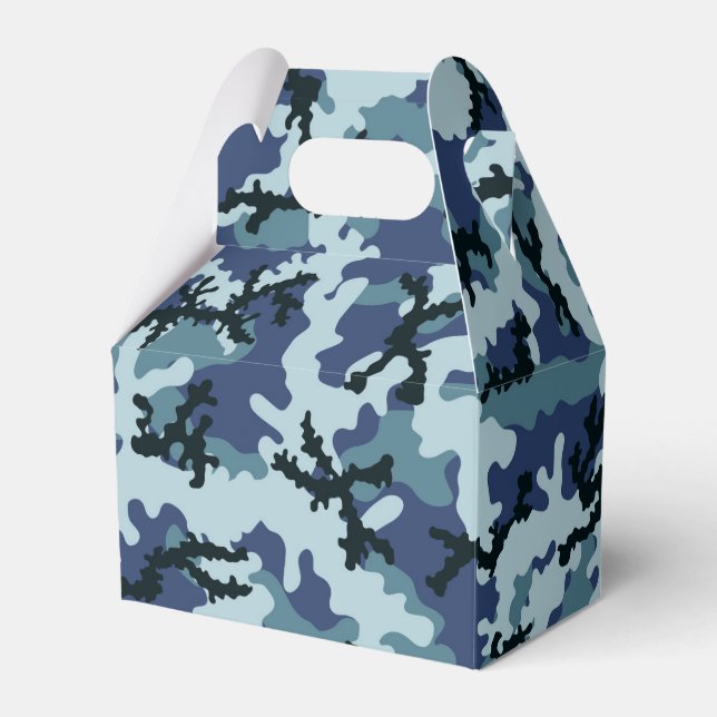 Navy camouflage favour box (Front Side)
