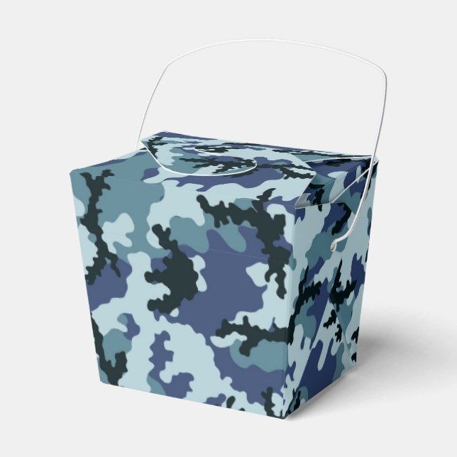 Navy camouflage favour box (Front Side)