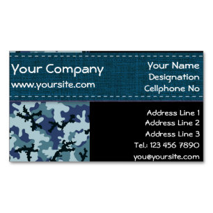 Navy camouflage 	Magnetic business card