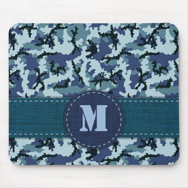 Navy camouflage mouse mat (Front)