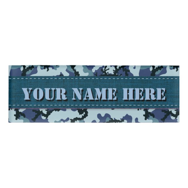 Navy camouflage name tag (Front)