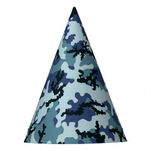 Navy camouflage party hat