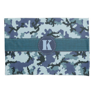 Navy camouflage pillowcase