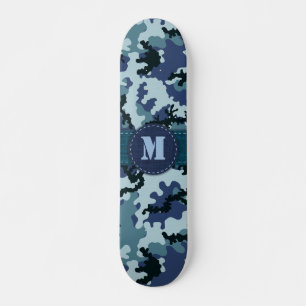 Navy camouflage skateboard