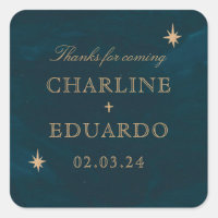 Navy Celestial Fantasy Gold Ivy Wedding